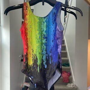 Paint colored leotard